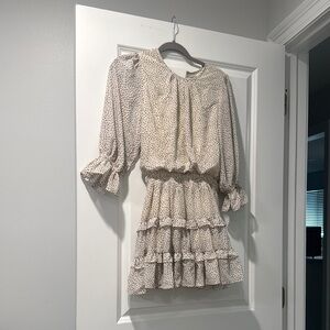 Vestique Cream Polka Dot Dress